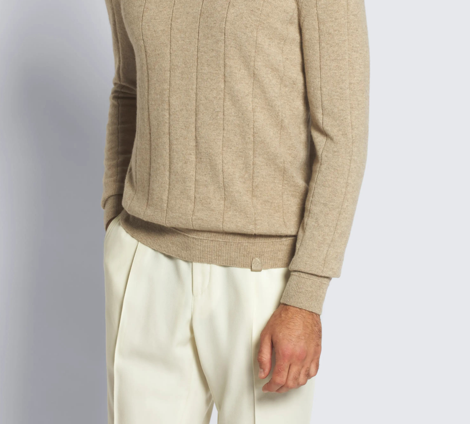 Beige Cashmere Sweater